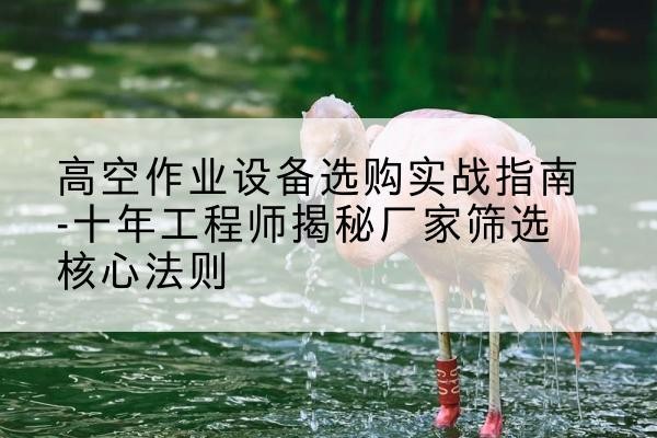 周至剪叉式升降机厂家-高空作业设备选购实战指南-十年工程师揭秘厂家筛选核心法则