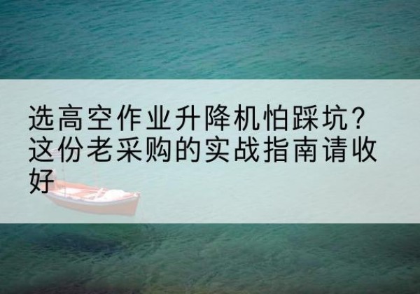 周至高空作业升降机厂家推荐-选高空作业升降机怕踩坑？这份老采购的实战指南请收好